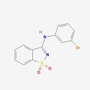 molecular formula C13H9BrN2O2S B509154 N-(3-bromophenyl)-1,2-benzothiazol-3-amine 1,1-dioxide CAS No. 692750-14-4