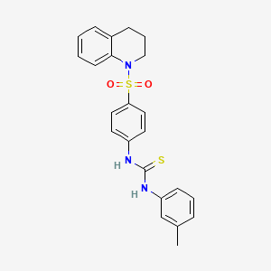 molecular formula C23H23N3O2S2 B5091547 N-[4-(3,4-dihydro-1(2H)-quinolinylsulfonyl)phenyl]-N'-(3-methylphenyl)thiourea 