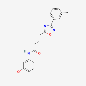molecular formula C20H21N3O3 B5091551 N-(3-methoxyphenyl)-4-[3-(3-methylphenyl)-1,2,4-oxadiazol-5-yl]butanamide 