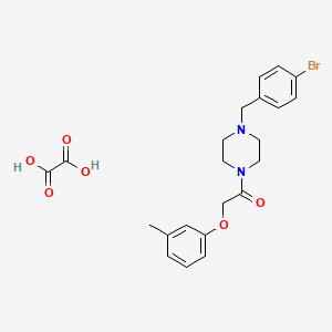 molecular formula C22H25BrN2O6 B5091563 1-(4-bromobenzyl)-4-[(3-methylphenoxy)acetyl]piperazine oxalate 