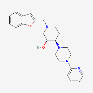 (3R*,4R*)-1-(1-benzofuran-2-ylmethyl)-4-[4-(2-pyridinyl)-1-piperazinyl]-3-piperidinol