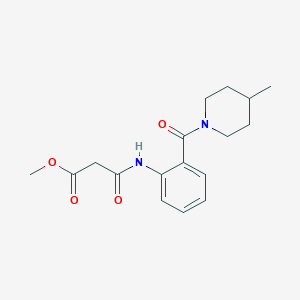 molecular formula C17H22N2O4 B5091616 methyl 3-({2-[(4-methyl-1-piperidinyl)carbonyl]phenyl}amino)-3-oxopropanoate 
