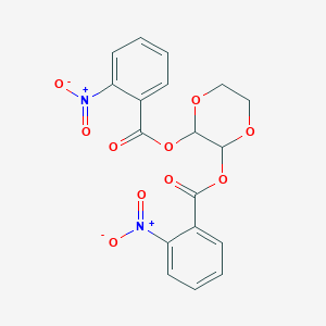 molecular formula C18H14N2O10 B5091628 1,4-dioxane-2,3-diyl bis(2-nitrobenzoate) 