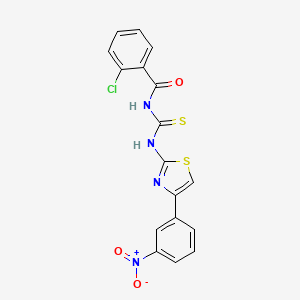 2-chloro-N-({[4-(3-nitrophenyl)-1,3-thiazol-2-yl]amino}carbonothioyl)benzamide