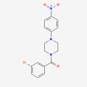 molecular formula C17H16BrN3O3 B5091651 1-(3-溴苯甲酰)-4-(4-硝基苯基)哌嗪 