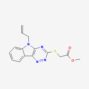 molecular formula C15H14N4O2S B5091684 methyl [(5-allyl-5H-[1,2,4]triazino[5,6-b]indol-3-yl)thio]acetate 