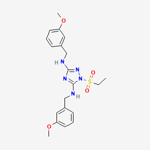 1-(ethylsulfonyl)-N,N'-bis(3-methoxybenzyl)-1H-1,2,4-triazole-3,5-diamine
