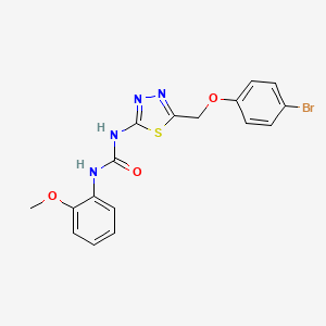 molecular formula C17H15BrN4O3S B5091699 N-{5-[(4-bromophenoxy)methyl]-1,3,4-thiadiazol-2-yl}-N'-(2-methoxyphenyl)urea 