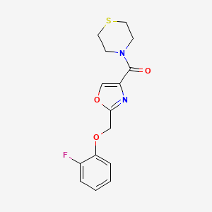 molecular formula C15H15FN2O3S B5091712 4-({2-[(2-fluorophenoxy)methyl]-1,3-oxazol-4-yl}carbonyl)thiomorpholine 