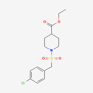 ethyl 1-[(4-chlorobenzyl)sulfonyl]-4-piperidinecarboxylate