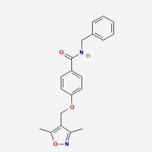molecular formula C20H20N2O3 B5091721 N-benzyl-4-[(3,5-dimethyl-4-isoxazolyl)methoxy]benzamide 