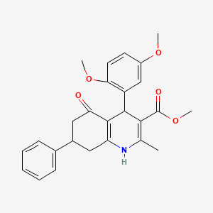 methyl 4-(2,5-dimethoxyphenyl)-2-methyl-5-oxo-7-phenyl-1,4,5,6,7,8-hexahydro-3-quinolinecarboxylate