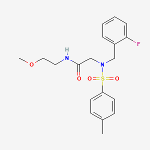 molecular formula C19H23FN2O4S B5091785 N~2~-(2-fluorobenzyl)-N~1~-(2-methoxyethyl)-N~2~-[(4-methylphenyl)sulfonyl]glycinamide 