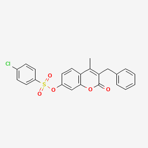 molecular formula C23H17ClO5S B5091794 3-benzyl-4-methyl-2-oxo-2H-chromen-7-yl 4-chlorobenzenesulfonate 