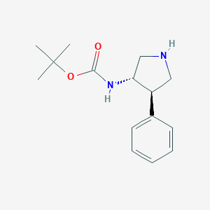 molecular formula C15H22N2O2 B050918 叔丁基 (3S,4R)-4-苯基吡咯烷-3-基氨基甲酸酯 CAS No. 351360-61-7