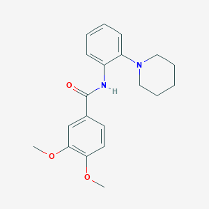 molecular formula C20H24N2O3 B509182 3,4-dimethoxy-N-(2-piperidin-1-ylphenyl)benzamide CAS No. 341934-21-2