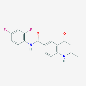 molecular formula C17H12F2N2O2 B5091836 N-(2,4-difluorophenyl)-4-hydroxy-2-methyl-6-quinolinecarboxamide 