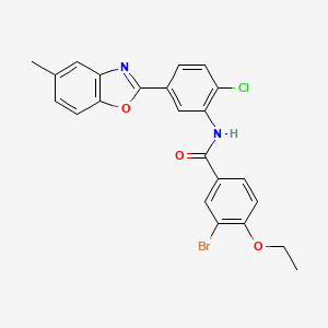 molecular formula C23H18BrClN2O3 B5091878 3-bromo-N-[2-chloro-5-(5-methyl-1,3-benzoxazol-2-yl)phenyl]-4-ethoxybenzamide 