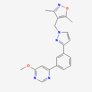 molecular formula C20H19N5O2 B5091888 4-(3-{1-[(3,5-dimethyl-4-isoxazolyl)methyl]-1H-pyrazol-3-yl}phenyl)-6-methoxypyrimidine 