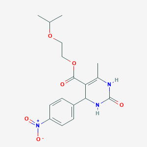 molecular formula C17H21N3O6 B5091897 2-isopropoxyethyl 6-methyl-4-(4-nitrophenyl)-2-oxo-1,2,3,4-tetrahydro-5-pyrimidinecarboxylate CAS No. 5610-37-7