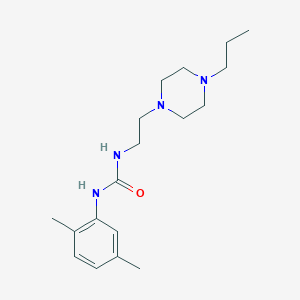 molecular formula C18H30N4O B5091905 N-(2,5-dimethylphenyl)-N'-[2-(4-propyl-1-piperazinyl)ethyl]urea 