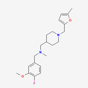 molecular formula C21H29FN2O2 B5091919 (4-fluoro-3-methoxybenzyl)methyl({1-[(5-methyl-2-furyl)methyl]-4-piperidinyl}methyl)amine 