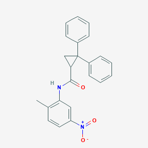 molecular formula C23H20N2O3 B5091922 N-(2-methyl-5-nitrophenyl)-2,2-diphenylcyclopropanecarboxamide 