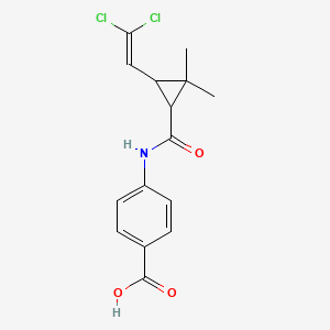 molecular formula C15H15Cl2NO3 B5091960 4-({[3-(2,2-dichlorovinyl)-2,2-dimethylcyclopropyl]carbonyl}amino)benzoic acid 