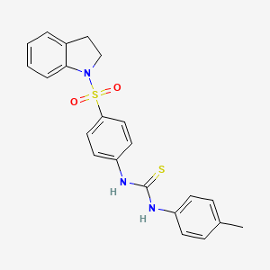 molecular formula C22H21N3O2S2 B5091974 N-[4-(2,3-dihydro-1H-indol-1-ylsulfonyl)phenyl]-N'-(4-methylphenyl)thiourea 