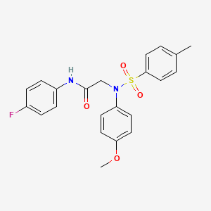 molecular formula C22H21FN2O4S B5091979 N~1~-(4-fluorophenyl)-N~2~-(4-methoxyphenyl)-N~2~-[(4-methylphenyl)sulfonyl]glycinamide 