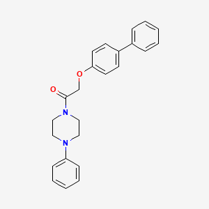 1-[(4-biphenylyloxy)acetyl]-4-phenylpiperazine