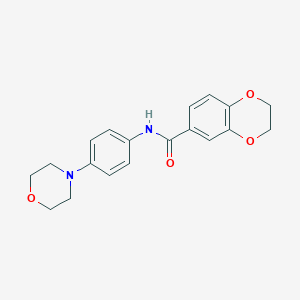 molecular formula C19H20N2O4 B509199 N-(4-morpholin-4-ylphenyl)-2,3-dihydro-1,4-benzodioxine-6-carboxamide CAS No. 313700-77-5