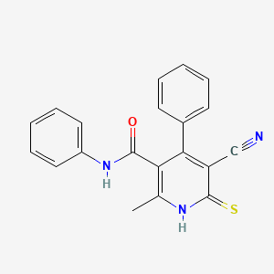 molecular formula C20H15N3OS B5091995 5-cyano-2-methyl-N,4-diphenyl-6-thioxo-1,6-dihydro-3-pyridinecarboxamide 