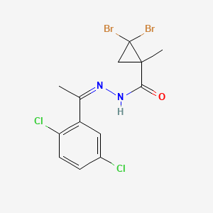 molecular formula C13H12Br2Cl2N2O B5092046 2,2-dibromo-N'-[1-(2,5-dichlorophenyl)ethylidene]-1-methylcyclopropanecarbohydrazide 