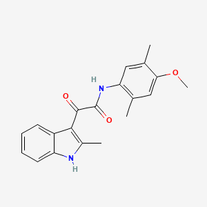 molecular formula C20H20N2O3 B5092056 N-(4-methoxy-2,5-dimethylphenyl)-2-(2-methyl-1H-indol-3-yl)-2-oxoacetamide 