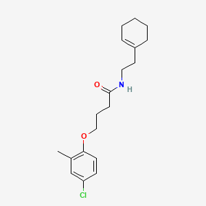 molecular formula C19H26ClNO2 B5092073 4-(4-chloro-2-methylphenoxy)-N-[2-(1-cyclohexen-1-yl)ethyl]butanamide 