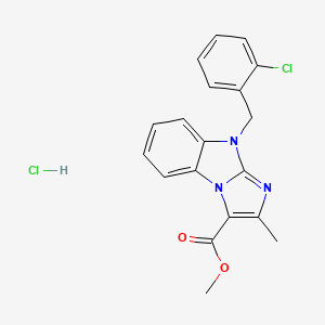 molecular formula C19H17Cl2N3O2 B5092074 methyl 9-(2-chlorobenzyl)-2-methyl-9H-imidazo[1,2-a]benzimidazole-3-carboxylate hydrochloride 