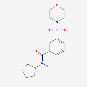 molecular formula C16H22N2O4S B5092082 N-cyclopentyl-3-(4-morpholinylsulfonyl)benzamide 