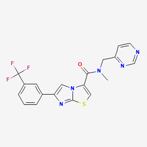 molecular formula C19H14F3N5OS B5092102 N-methyl-N-(4-pyrimidinylmethyl)-6-[3-(trifluoromethyl)phenyl]imidazo[2,1-b][1,3]thiazole-3-carboxamide 