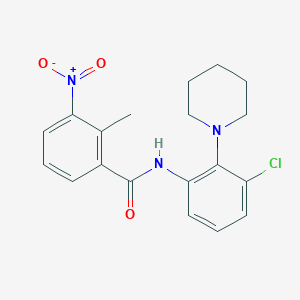 N-[3-chloro-2-(1-piperidinyl)phenyl]-2-methyl-3-nitrobenzamide