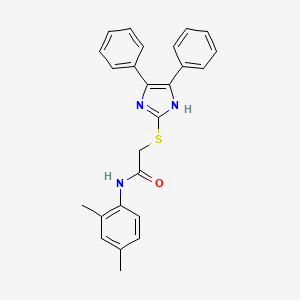 molecular formula C25H23N3OS B5092115 N-(2,4-dimethylphenyl)-2-[(4,5-diphenyl-1H-imidazol-2-yl)thio]acetamide 