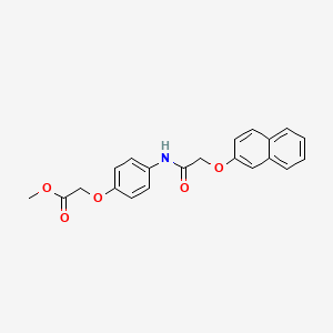 molecular formula C21H19NO5 B5092132 methyl (4-{[(2-naphthyloxy)acetyl]amino}phenoxy)acetate 