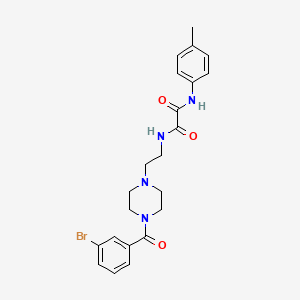 molecular formula C22H25BrN4O3 B5092142 N-{2-[4-(3-bromobenzoyl)-1-piperazinyl]ethyl}-N'-(4-methylphenyl)ethanediamide 
