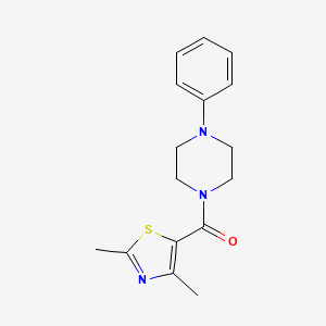 molecular formula C16H19N3OS B5092167 1-[(2,4-dimethyl-1,3-thiazol-5-yl)carbonyl]-4-phenylpiperazine 