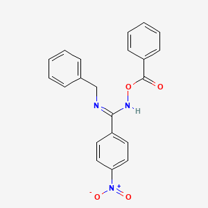 molecular formula C21H17N3O4 B5092183 N'-(benzoyloxy)-N-benzyl-4-nitrobenzenecarboximidamide 