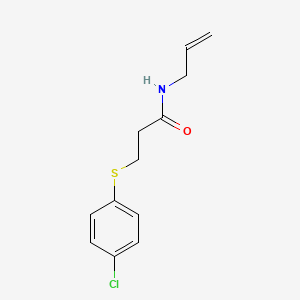 molecular formula C12H14ClNOS B5092200 N-allyl-3-[(4-chlorophenyl)thio]propanamide 