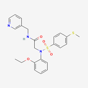 molecular formula C23H25N3O4S2 B5092220 N~2~-(2-ethoxyphenyl)-N~2~-{[4-(methylthio)phenyl]sulfonyl}-N~1~-(3-pyridinylmethyl)glycinamide CAS No. 831229-14-2