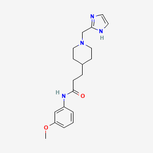 molecular formula C19H26N4O2 B5092236 3-[1-(1H-imidazol-2-ylmethyl)-4-piperidinyl]-N-(3-methoxyphenyl)propanamide 