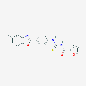 molecular formula C20H15N3O3S B509224 N-[[4-(5-methyl-1,3-benzoxazol-2-yl)phenyl]carbamothioyl]furan-2-carboxamide CAS No. 347336-79-2