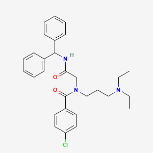 molecular formula C29H34ClN3O2 B5092250 4-chloro-N-[3-(diethylamino)propyl]-N-{2-[(diphenylmethyl)amino]-2-oxoethyl}benzamide 